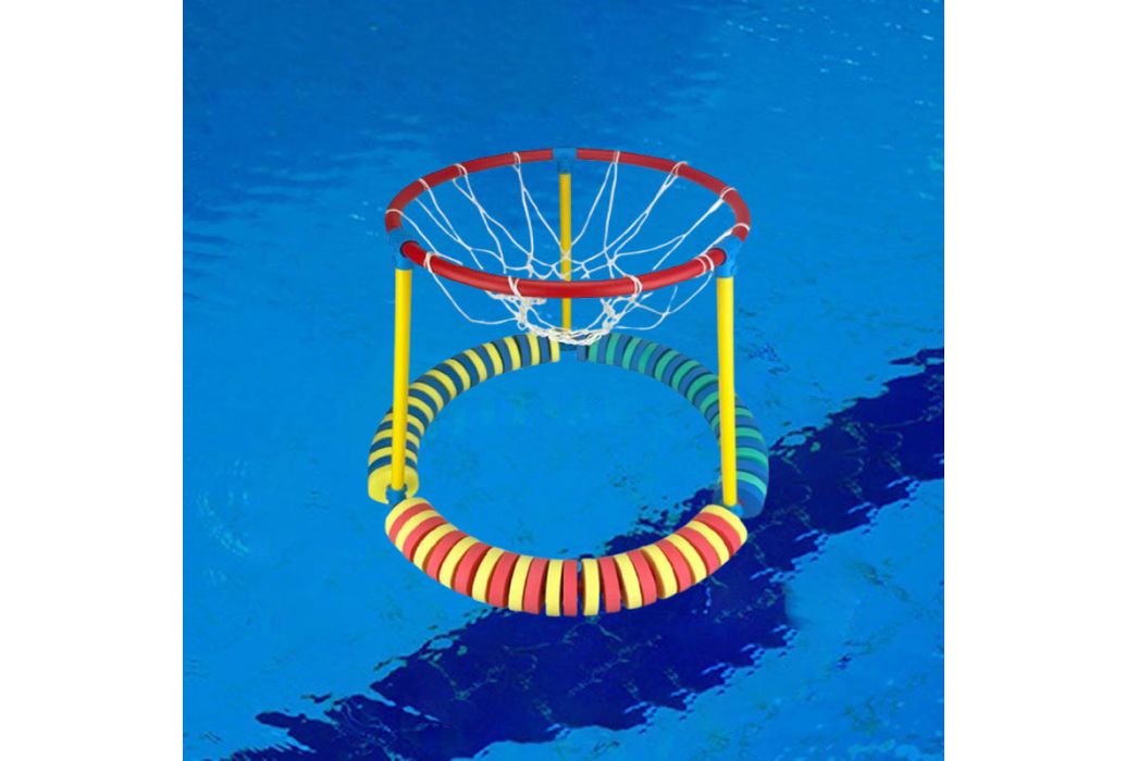 Drijvende kleurrijke basket foam sfeerfoto