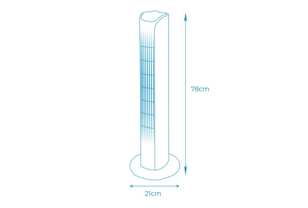 EDM torenventilator 45W | 21 x 78 cm