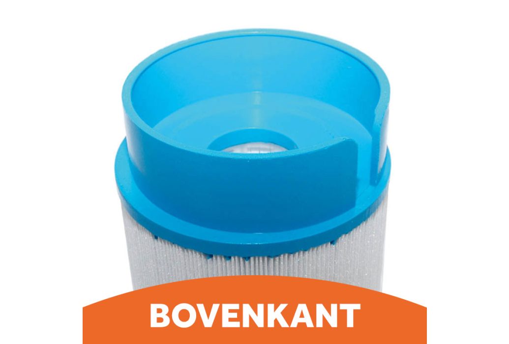 Darlly spafilter bovenkant ronde duwfitting