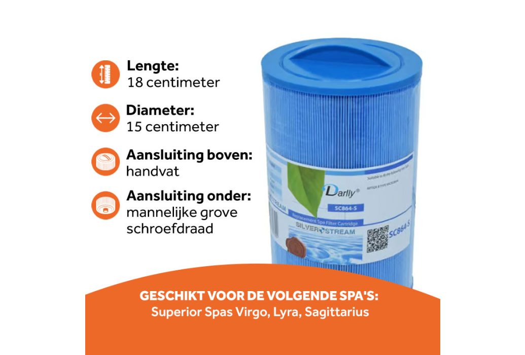 Darlly spa filter SC864-S kenmerken