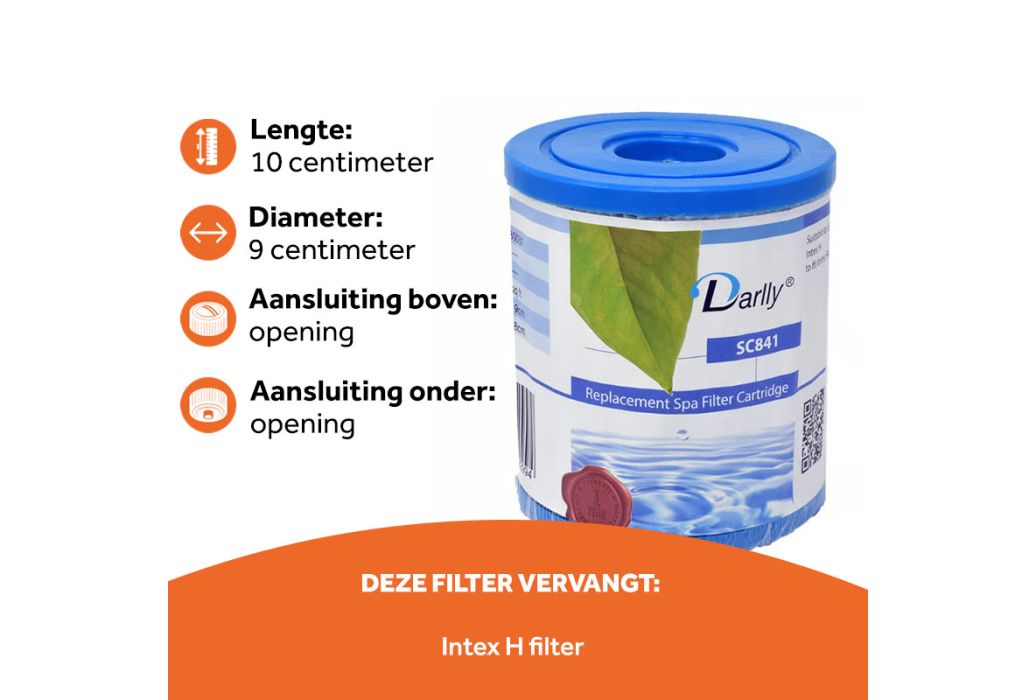 Darlly spa filter SC841 kenmerken