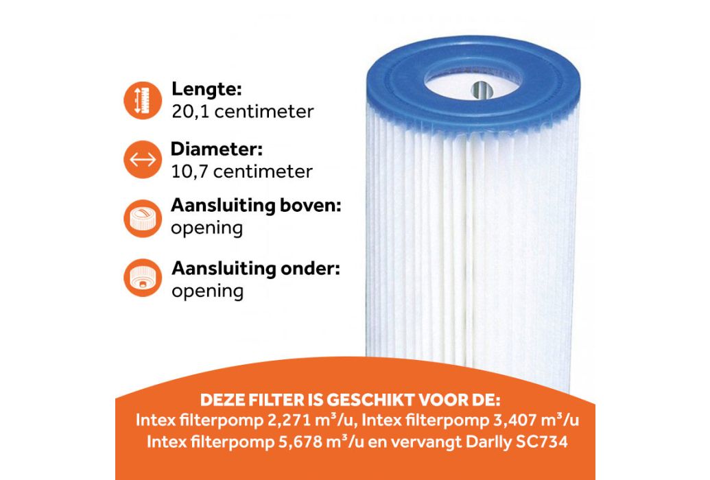 Intex cartridgefilter type A twin pack kenmerken