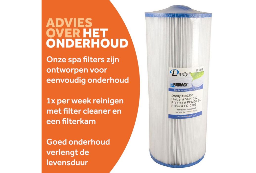 Darlly spa filter SC703 (5CH-352) onderhoud