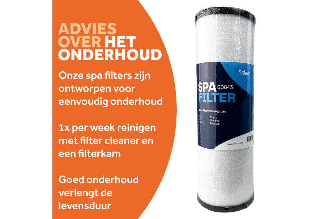 Splash-X spa filter SC843 (4CH-949) onderhoud