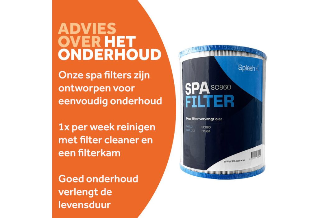 Splash-X spa filter SC860 onderhoud