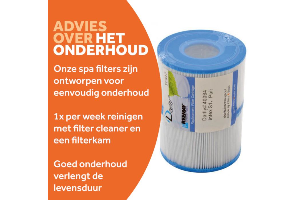 Darlly Spafilter SC827 onderhoud