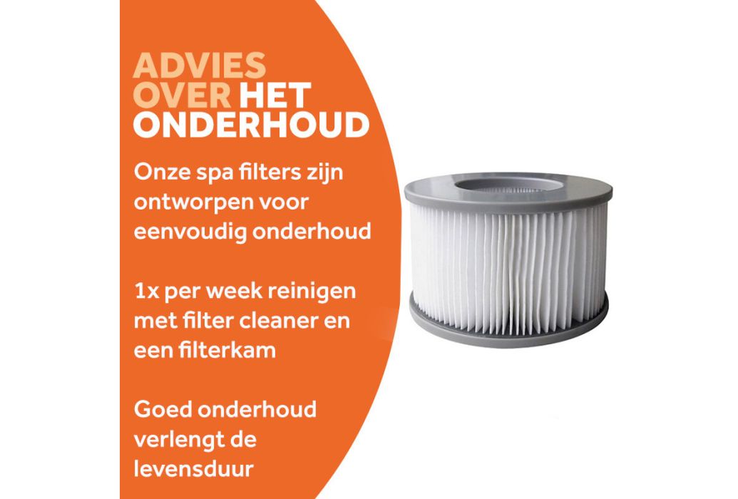 MSpa spa filter 2-pack incl. hoesjes (vanaf 2020) onderhoud