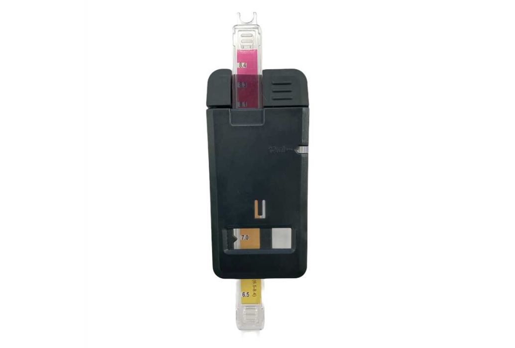 FlexiTester (ph, chloor en alkaliniteit) voorbeeld