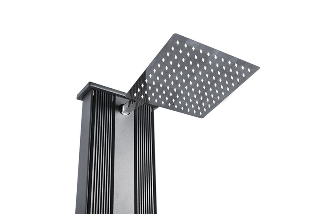Formidra Buitendouche Dada Straight | antraciet | geborsteld aluminium regendouche