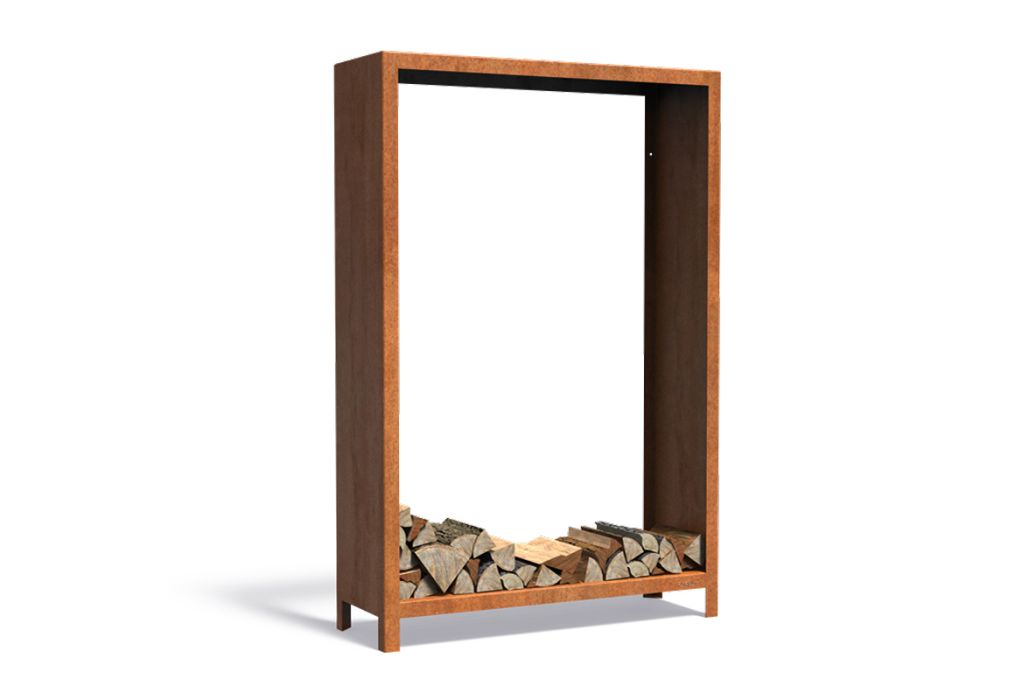 FORNO cortenstaal houtopslag 120 x 40 x 180 cm 