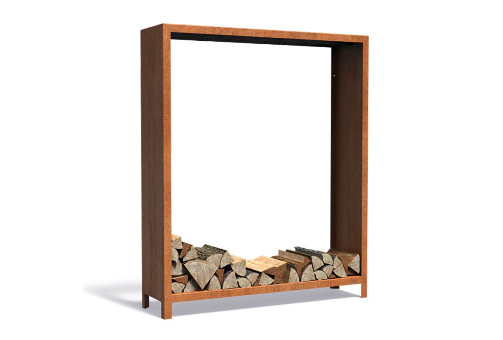 FORNO cortenstaal houtopslag 150 x 40 x 180 cm