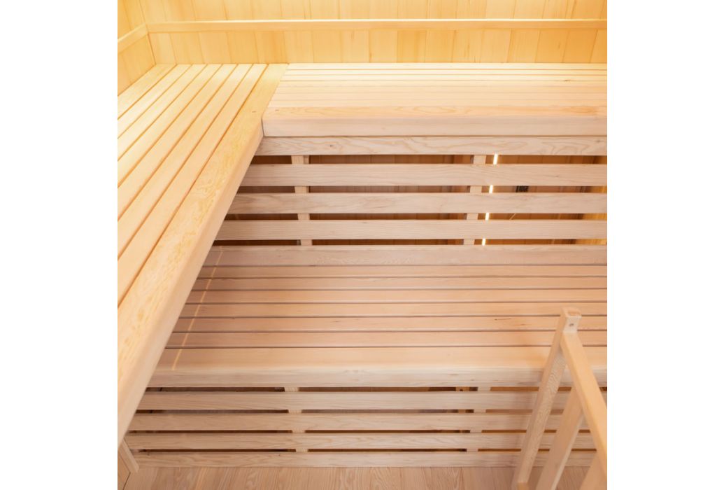 France Sense Finse sauna 150 x 150 x 200 cm binnenkant
