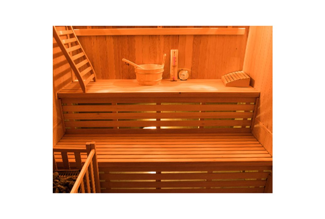 Vapeur ZEN Finse sauna 150 x 150 x 200 cm bank en verlichting