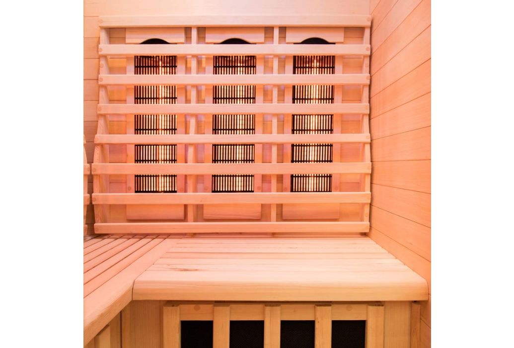 France Apollon infrarood sauna 120 x 120 x 190 cm binnenkant