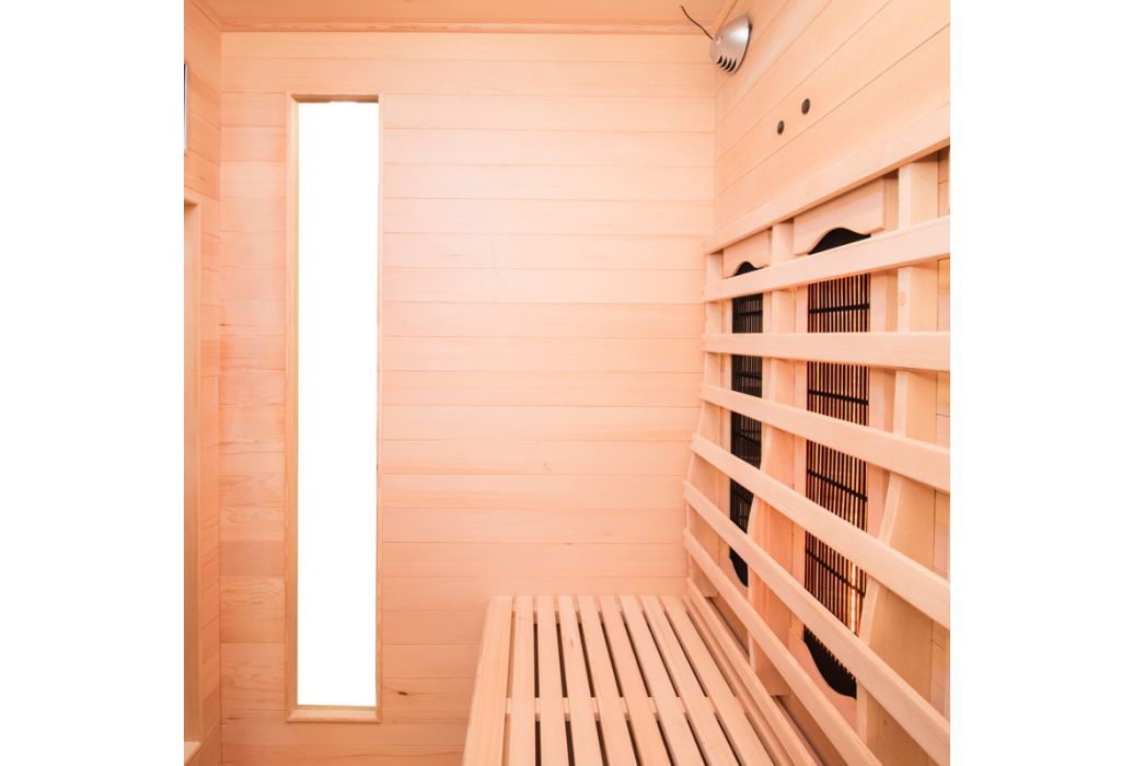France Apollon infrarood sauna 153 x 128 x 190 cm bank zijkant