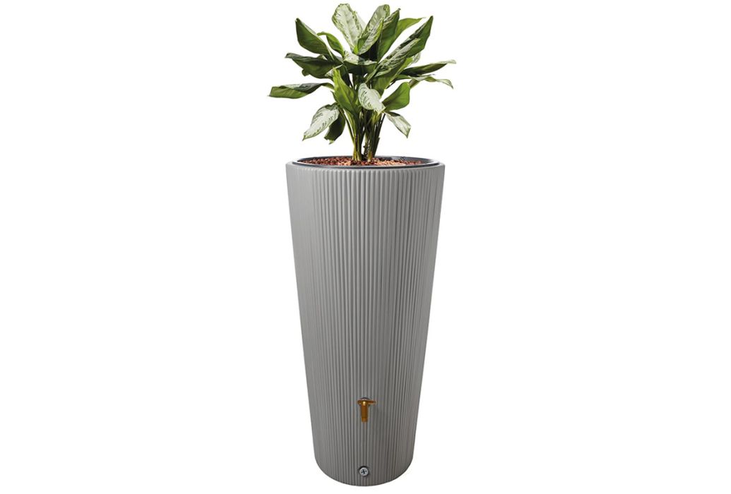 Garantia regenton met plantenbak grijs 220 liter