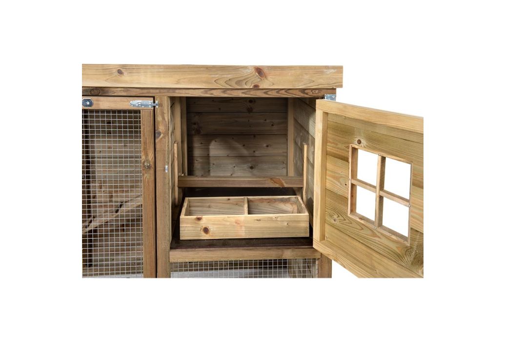 Glorenza kippenhok Daisy 243 x 95 x 124 cm legnest rechter kant