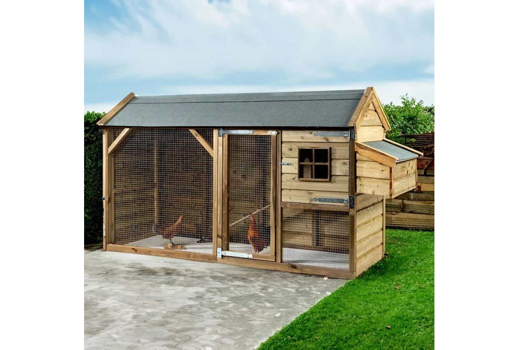 Glorenza kippenhok Loekie | 273 x 95 x 148 cm in tuin