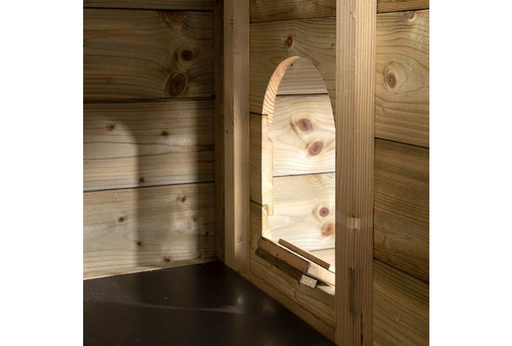 Glorenza kippenhok Hooiberg Sem | 128 x 110 x 190 cm doorgang voor kippen 