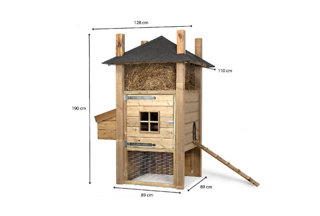 Glorenza kippenhok Hooiberg Sem | 128 x 110 x 190 cm afmeting