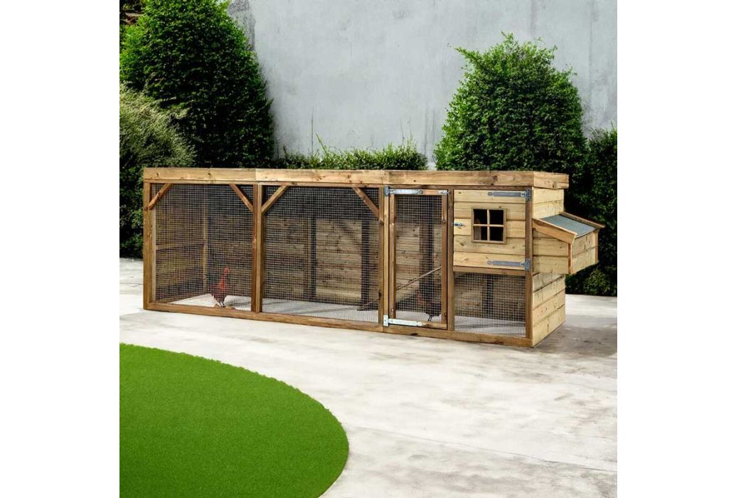 Glorenza kippenhok Toby | 393 x 95 x 124 cm n de tuin