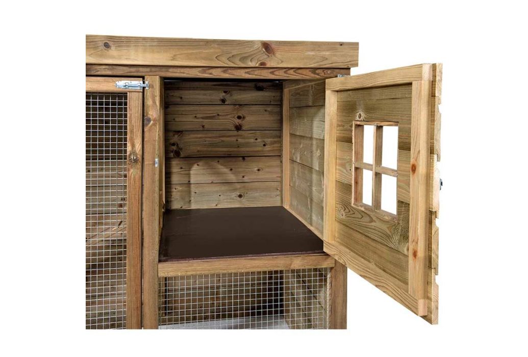 Glorenza konijnenhok Jip | 243 x 95 x 124 cm binnenin