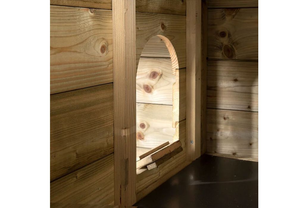 Glorenza kippenhok Jumper | 363 x 95 x 148 cm doorgang voor de kippen