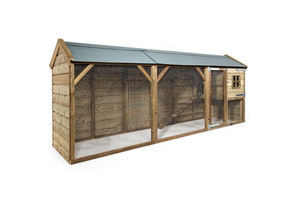 Glorenza kippenhok Jumper | 363 x 95 x 148 cm van buitenkant
