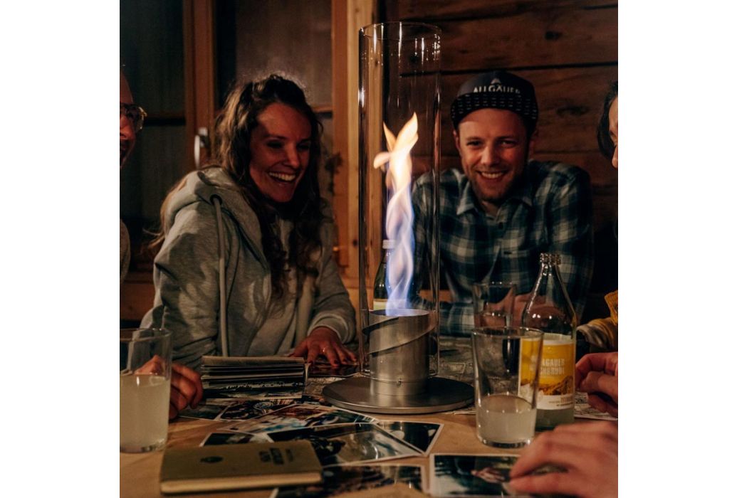 Höfats tafelvuur Spin 120 zilver tafel