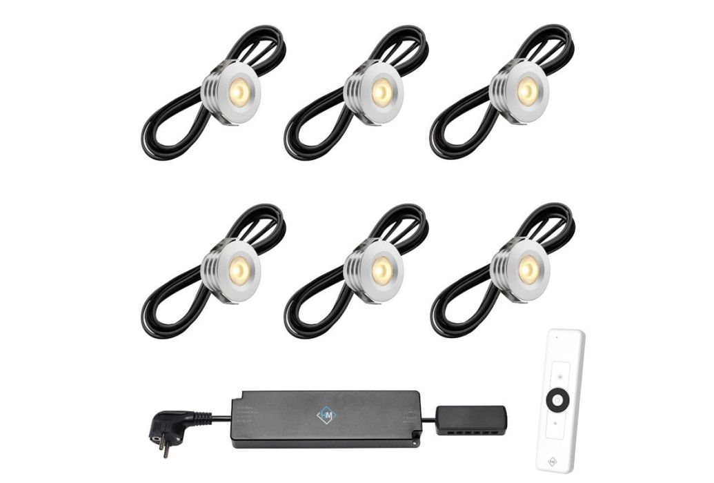 Hamulight LED inbouwspot Pals met afstandsbediening set van 6