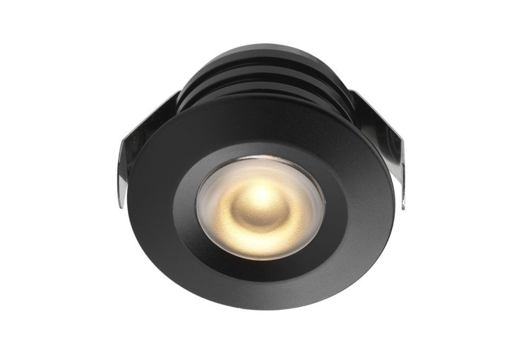 Hamulight LED inbouwspot Pals zwart beneden gericht