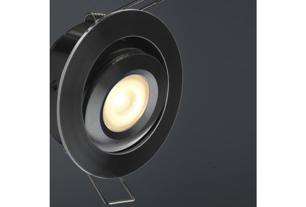 Hamulight LED inbouwspot Toledo zwart kantelbaar