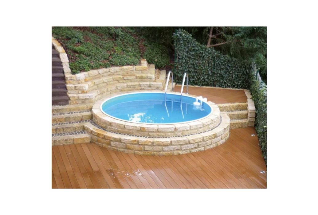 Happy Pool metalen zwembad Ø 300 cm x 120 cm ingegraven
