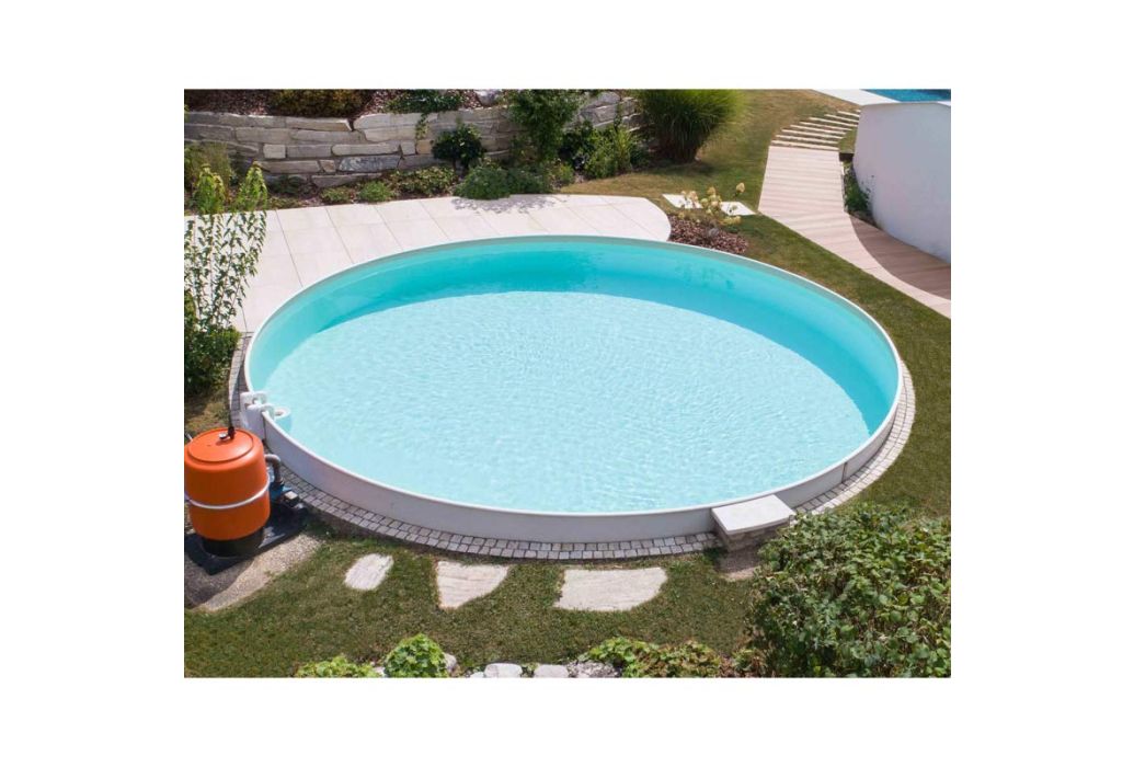Happy Pool metalen zwembad Ø 800cm x 150cm ingegraven
