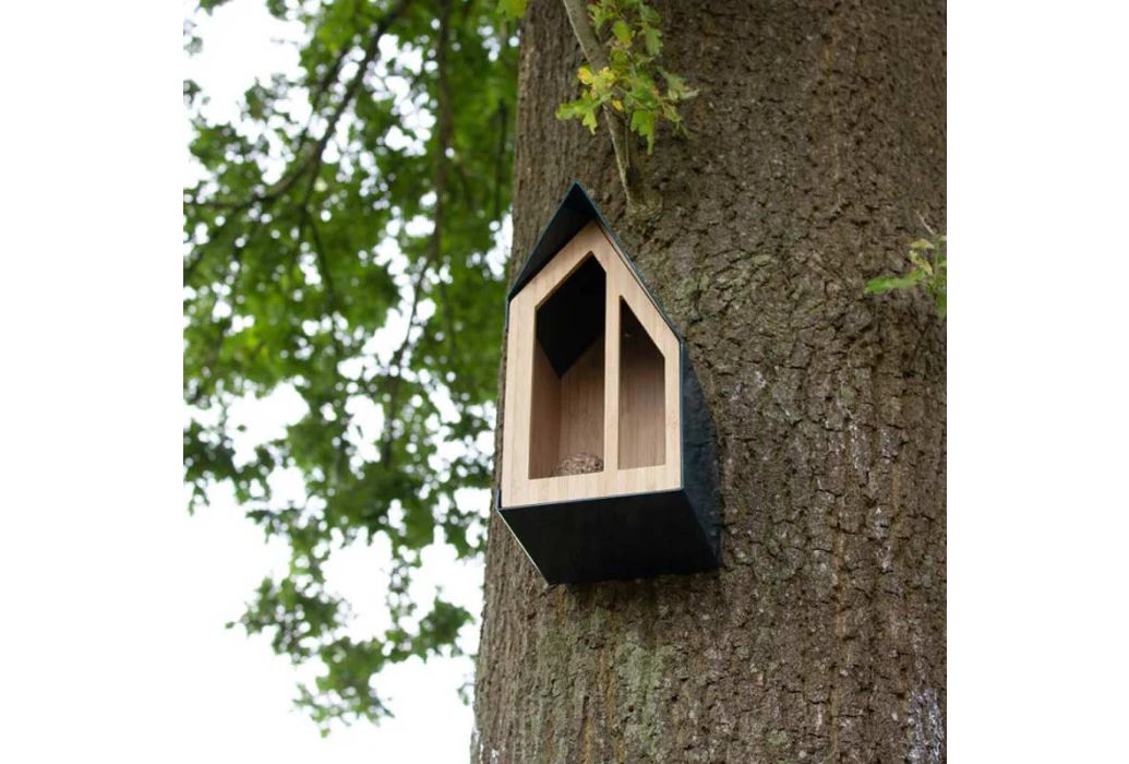 Heeej Happy Bird House wand vogelvoederhuisje Bamboe sfeerbeeld