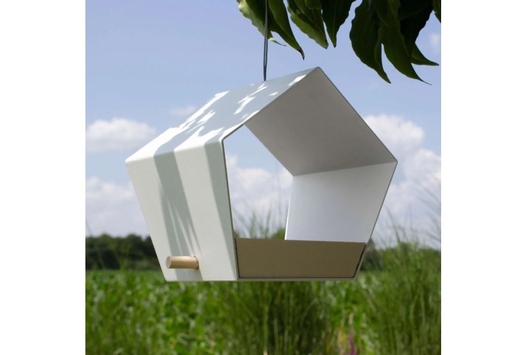 Heeej Small Diamond Hangend Voederhuisje wit sfeerbeeld