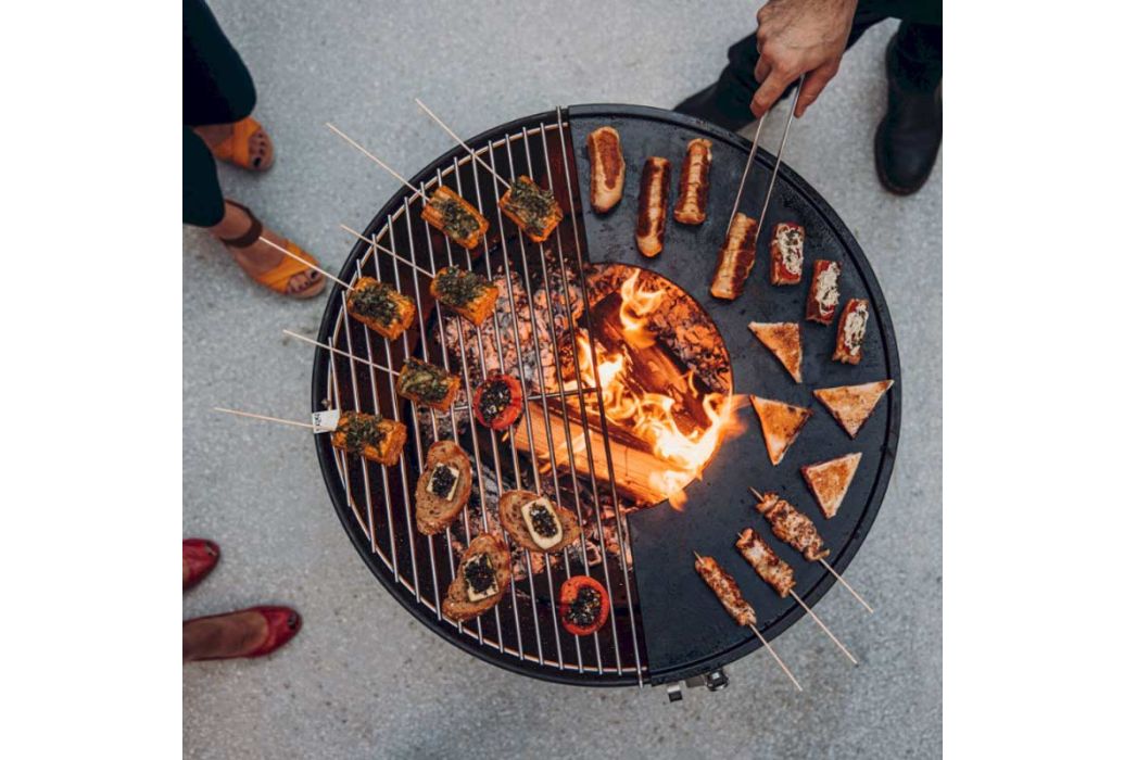 Höfats bowl vuurschaal & BBQ met hoog standaard 70 cm bovenkant