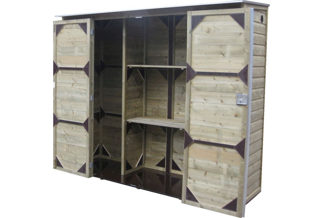 Lutrabox hoge tuinkast 250 x 82 x 180cm interieur