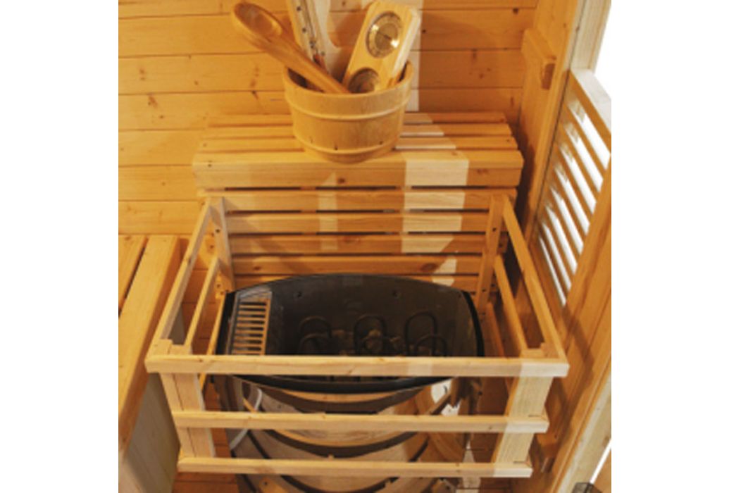 Holl’s Gaïa Bella barrelsauna plek voor de kachel
