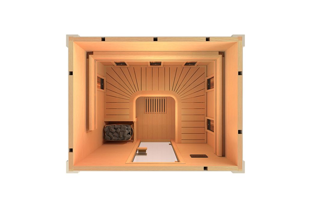 Holl’s Hybrid combi sauna 180 x 140 x 190 cm bovenzijde