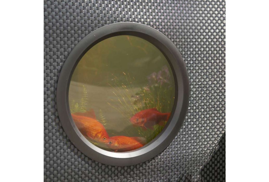 Hozelock Outdoor Aquarium terrasvijver doorkijkvenster met goudvissen