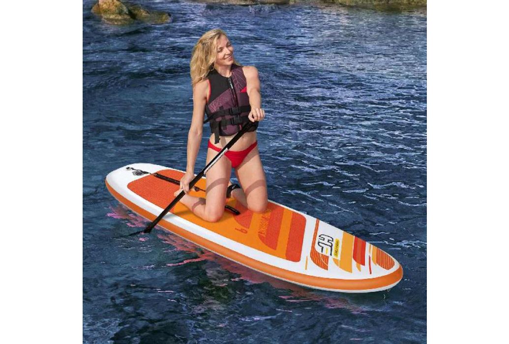 Hydro Force Aqua Journey SUP board set in gebruik