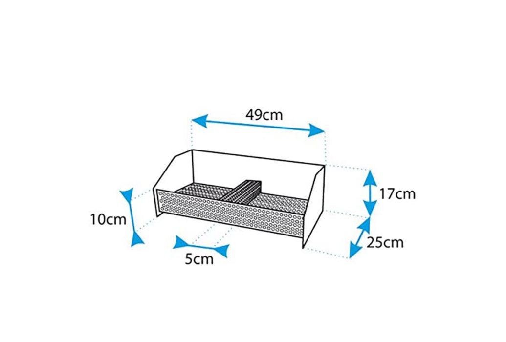 Imex pelletkorf 49 x 25 x 17 cm afmetingen