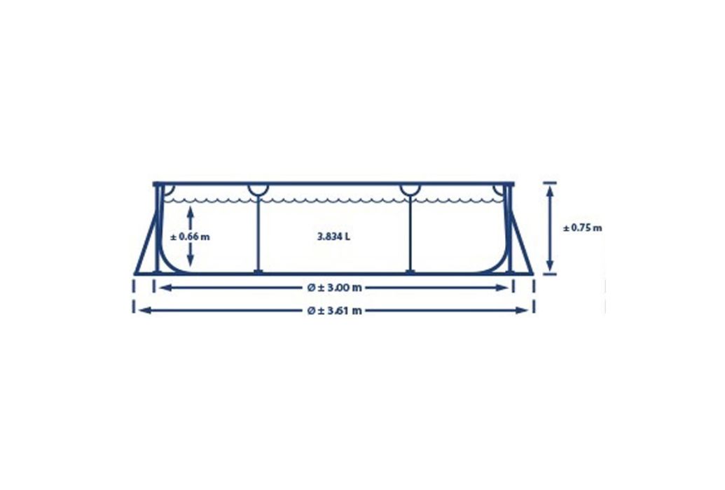 Intex Zwembad Metal Frame afmetingen en inhoud