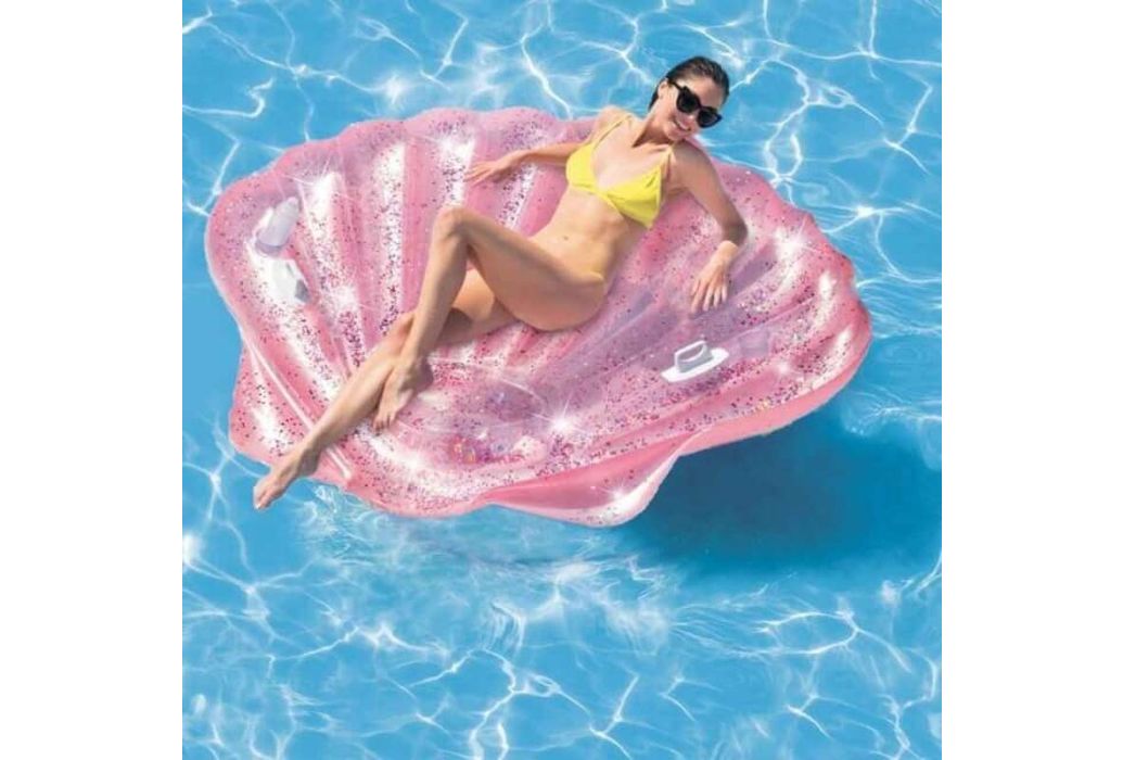 Intex luchtbed Roze Zeeschelp sfeer