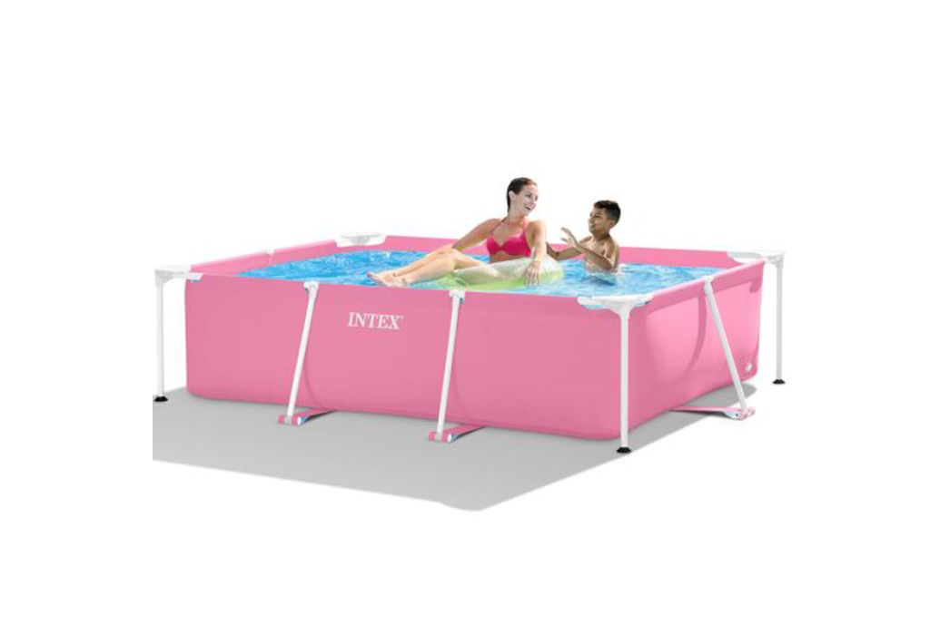 Intex Metal Frame zwembad roze 220 x 150 x 60 cm