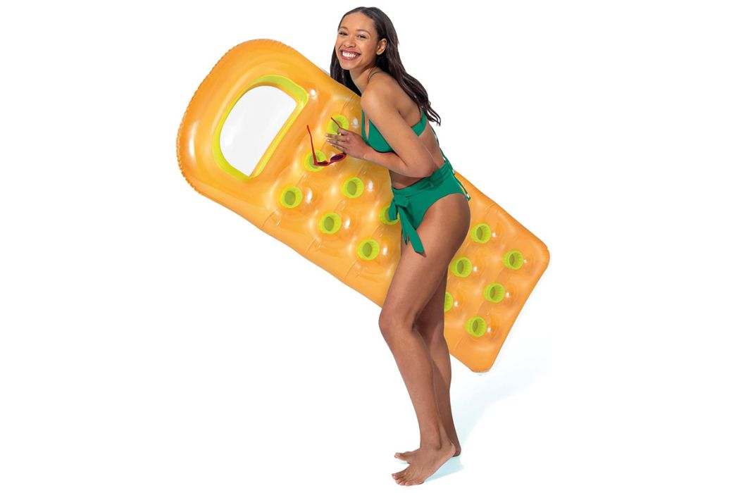 Intex opblaasbaar luchtbed oranje