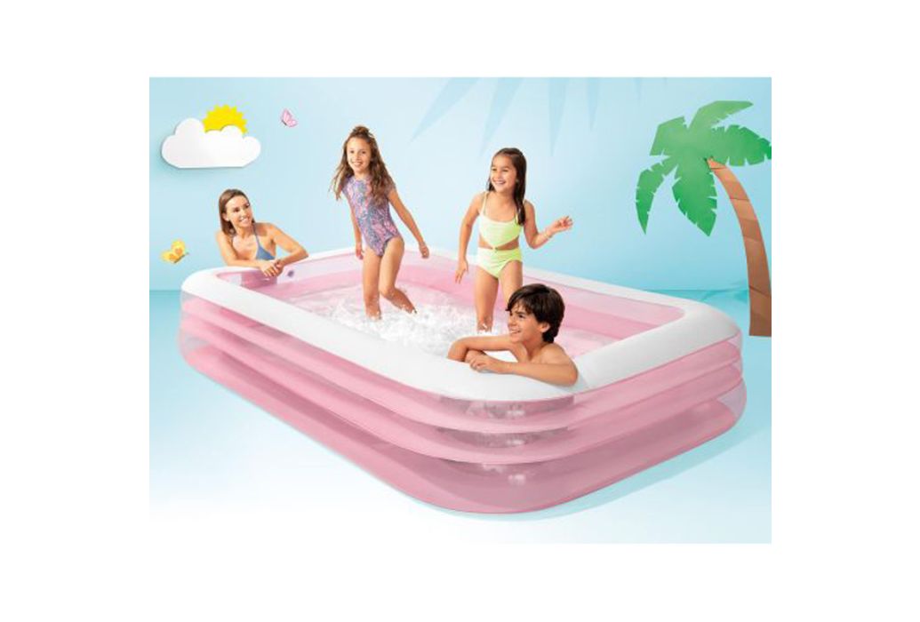 Intex opblaaszwembad Family Pool roze gebruik