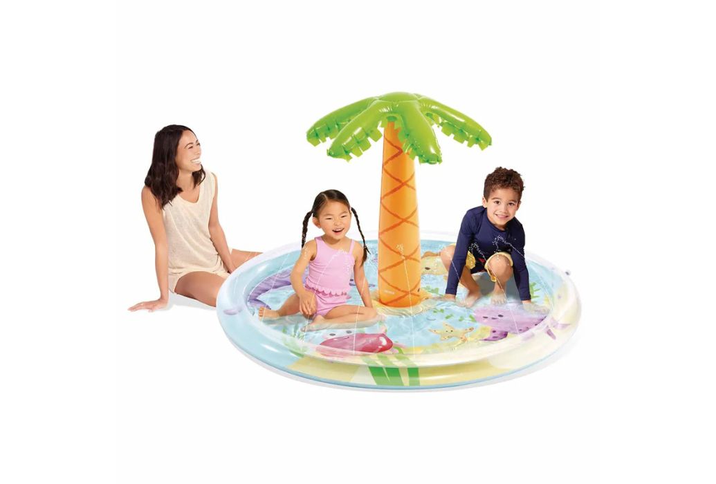 Intex palmboom fontein zwembad sfeerfoto