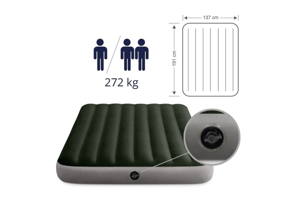 Intex Prestige Downy luchtbed compact met pomp Twijfelaar maximaal lichaamsgewicht: 272 kg